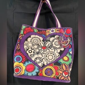 Brighton Multicolor Floral Heart Tote